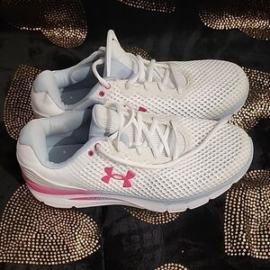 Under Armour Women's White and Pink Athletic Shoes